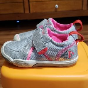 PLAE Toddler girl "TY" sneakers in Metallic Silver